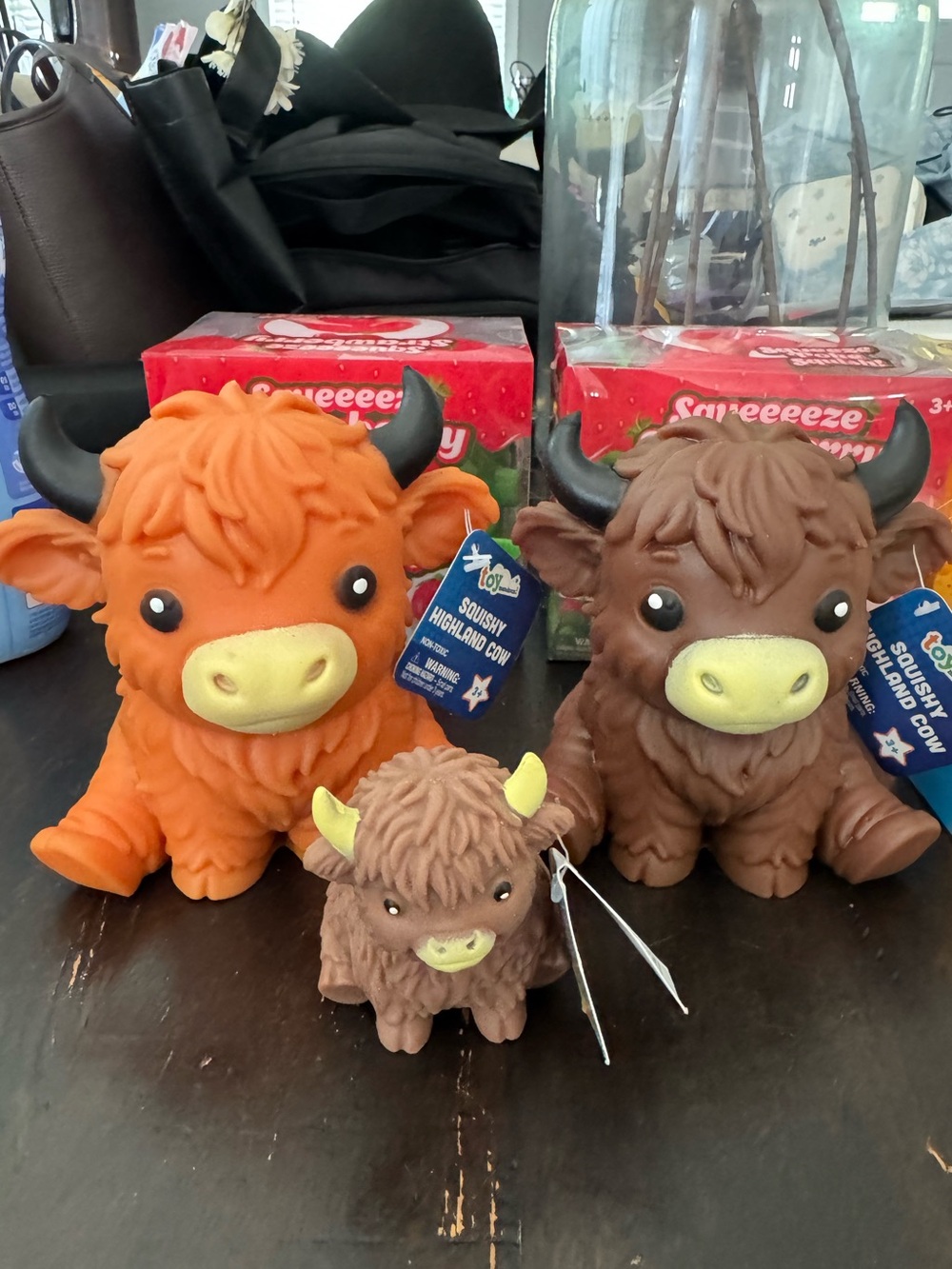 Highland Cow Family Squishy Trio